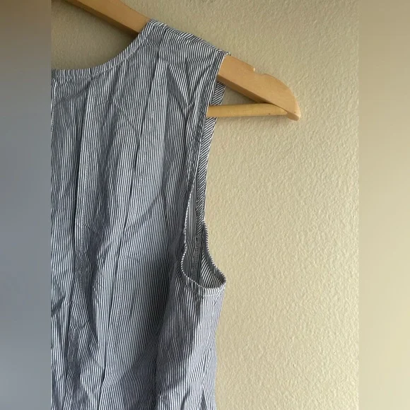 Ann Taylor Women Stripped Sleeveless Dress Cotton Size 2 - Picture 8 of 12